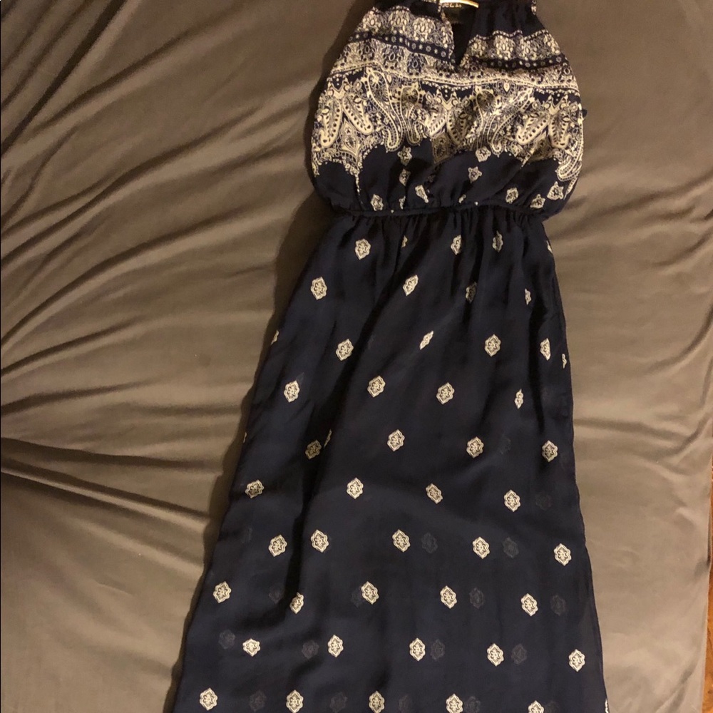 Navy blue long dress